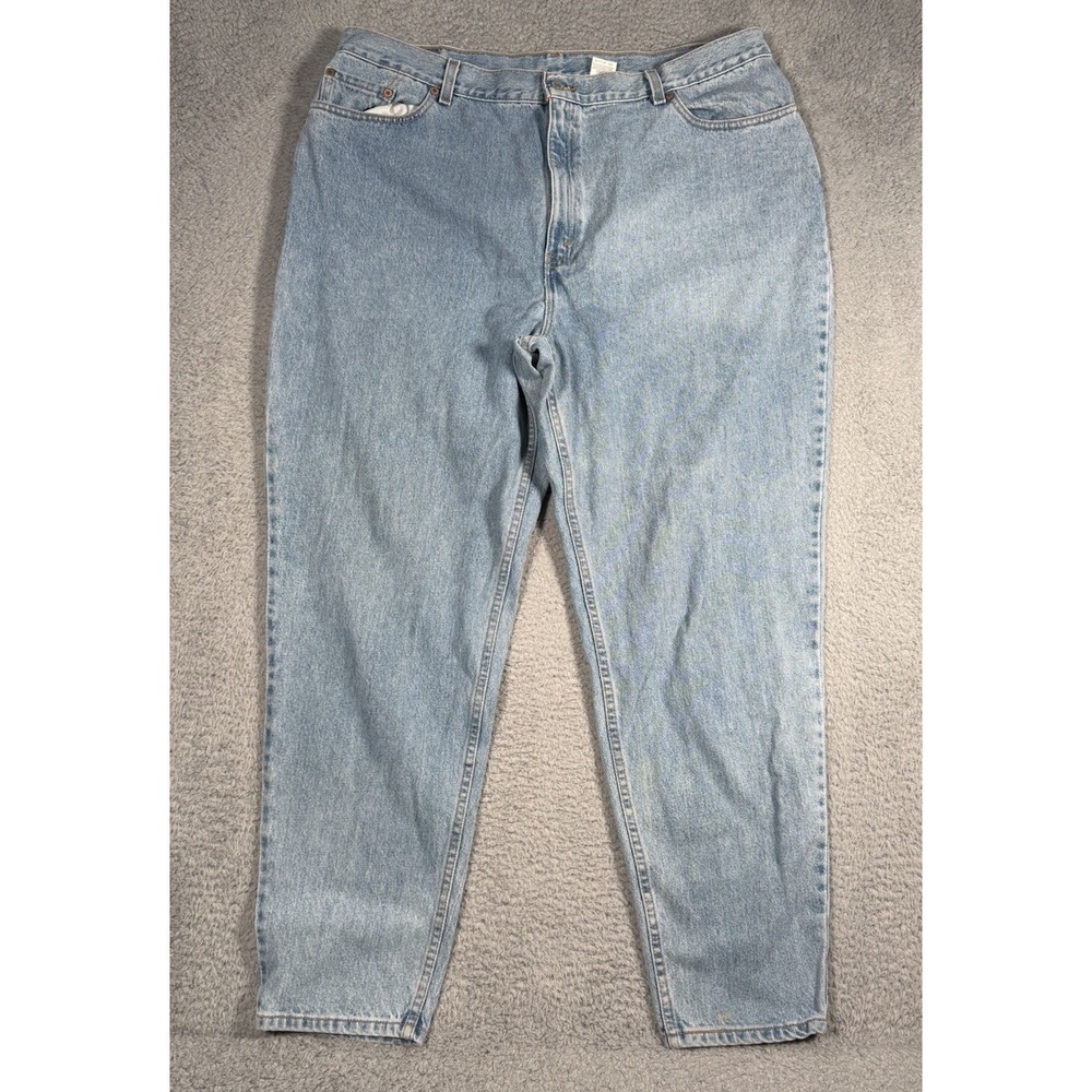 Vintage Levis 550 Relaxed Tapered Leg Denim Jeans Womens 24 W M Blue Light Wash‎